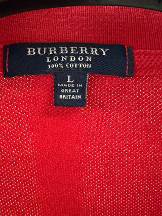 Polo Burberry Rosso Uomo