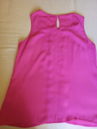 Blusa Vintage sin mangas fucsia