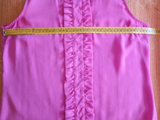 Blusa Vintage sin mangas fucsia