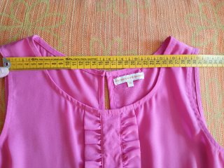 Blusa Vintage sin mangas fucsia