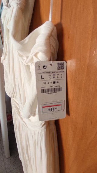 Vestido Zara Blanco