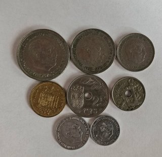 Lote de monedas antiguas españolas