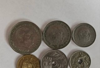 Lote de monedas antiguas españolas