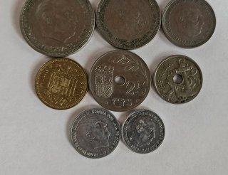 Lote de monedas antiguas españolas