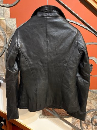 Giacca blazer HELEN HUBERT vera pelle vintage