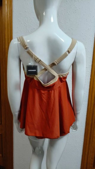Tankini cute XXL/ XXL  en teja y Beige