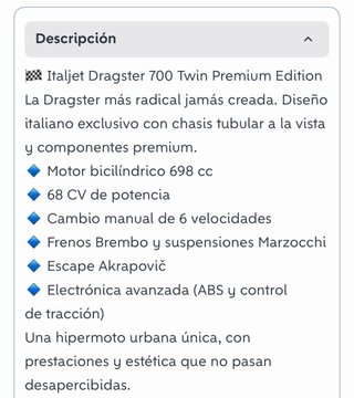 Italjet  dragste700 ediccion limitada 700 unidades