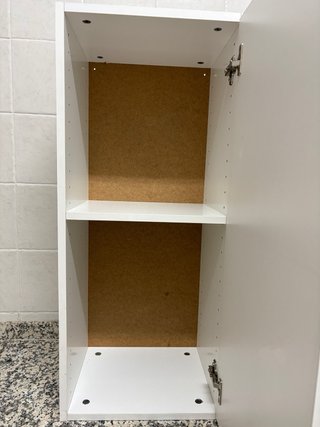 3 Muebles de baño blanco y plateado