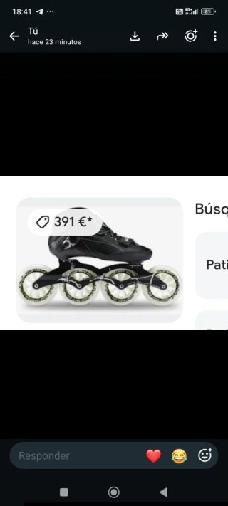 Botas Patines Velocidad Carbono talla 43