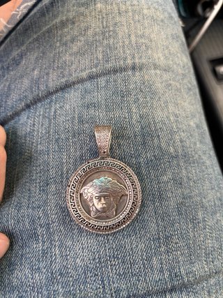 Colgante Medusa Versace Plata y Circonitas