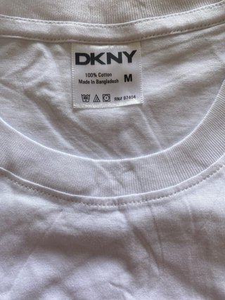 Lote 3 Camisetas DKNY Blancas Cuello Redondo Talla