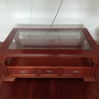 Mesa de centro madera y cristal