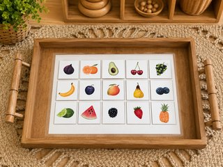 Jogo Montessori Sombras Frutas