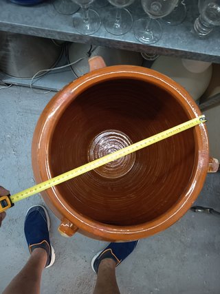 Tinaja antigua cerámica vidriada