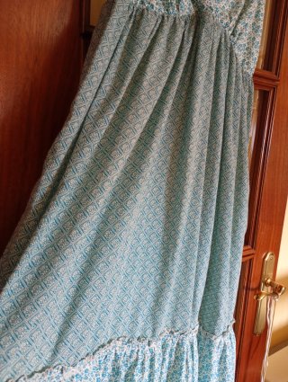Vestido Largo Estampado Easy Wear Talla L