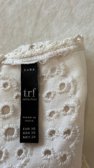 Vestido blanco Zara bordado