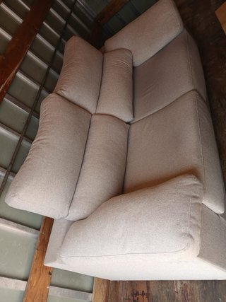 Sofá 2 plazas tela beige