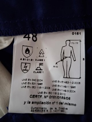 3 Pantalones de Trabajo Talla 48 Azul
