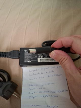 Cargador HP 65W Original + Cable