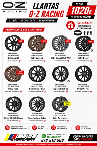 Llantas OZ Performance SUV & Off-Road
