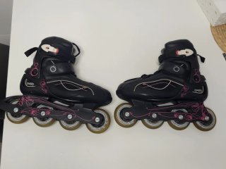 Patines en línea niña/mujer T.38+ bolsa + protecc