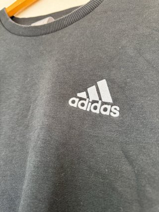 Sudadera Adidas Negra Logo Bordado