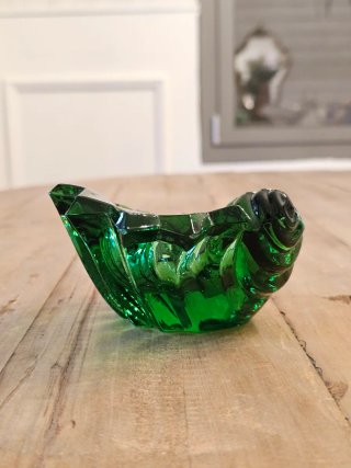 Cenicero Vintage de Cistal Macizo Verde
