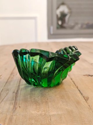Cenicero Vintage de Cistal Macizo Verde