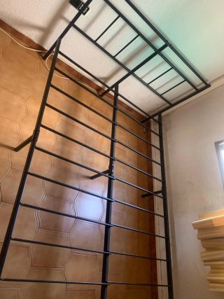 Cama 135x190 cm Metal Negra desmontable