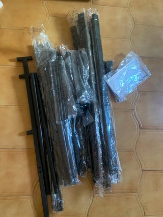 Cama 135x190 cm Metal Negra desmontable