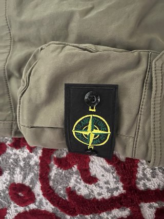 Stone Island Pantalón Corto Verde Oliva