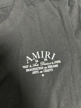 Camiseta Amiri LA CA Arts District 1 Negra