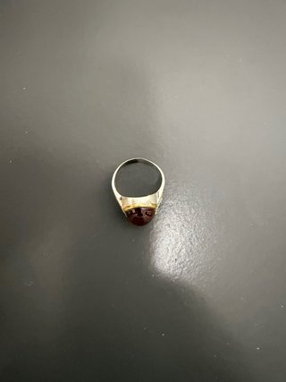 Anillo Plata con Piedra Roja