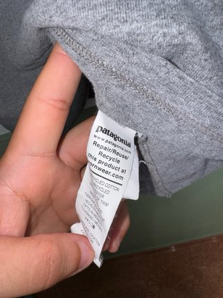 Camiseta Patagonia Manga Larga Gris Talla M