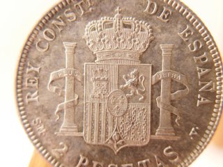 Brillo Original.Moneda Plata 2 Pesetas 1905 *19*05