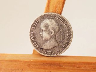 Moneda Plata 50 céntimos 1889 *8*9 Alfonso XIII