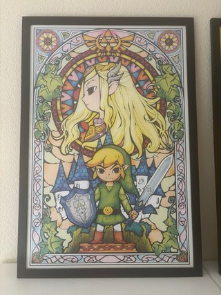 Cuadros con láminas Mario Bros 3 y Zelda