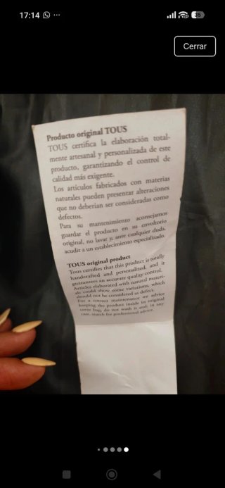 Bolso Tous azul y dorado sin usar