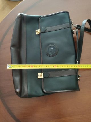 Bolso Maletín Cuero  Negro y Marrón