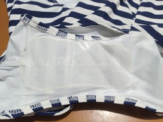 Bañador Woman Secret rayas azul/blanco