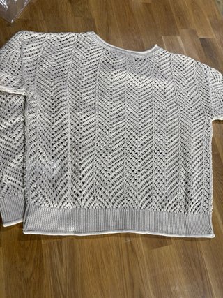 Jersey punto calado beige talla L