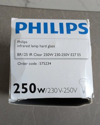 Lampadina infrarossi Philips BR125 250W E27 IR2