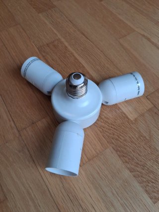 Adaptador portalámparas 3xE27
