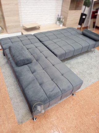 Sofá Cama Chaise Longue Gris