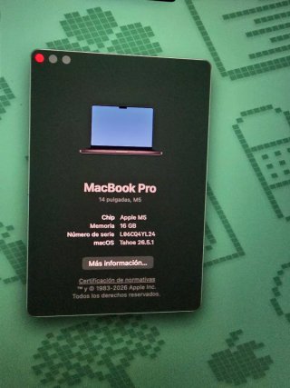 MacBook Pro 14 M5 Gris/Plata 1T