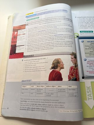 Advantage Workbook y Student's book 1 Bachillerato