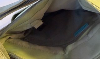 Bolso de piel verde agua