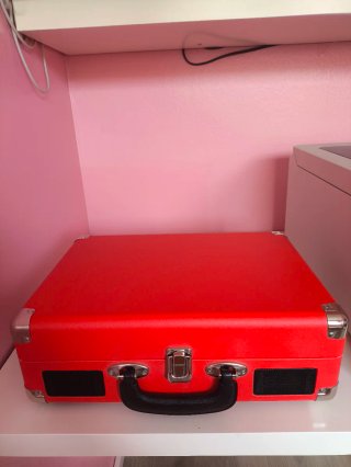 Tocadiscos Retro Rojo y Negro Prixton