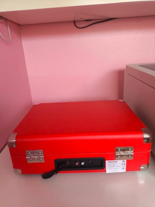 Tocadiscos Retro Rojo y Negro Prixton