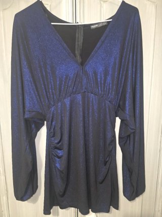 Vestido Pull&Bear azul brillante talla M